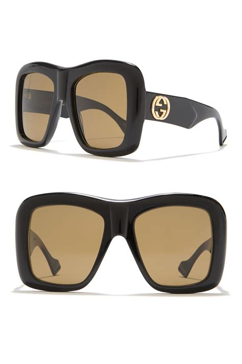 gucci square frame acetate sunglasses replica|gucci 54mm oversized square sunglasses.